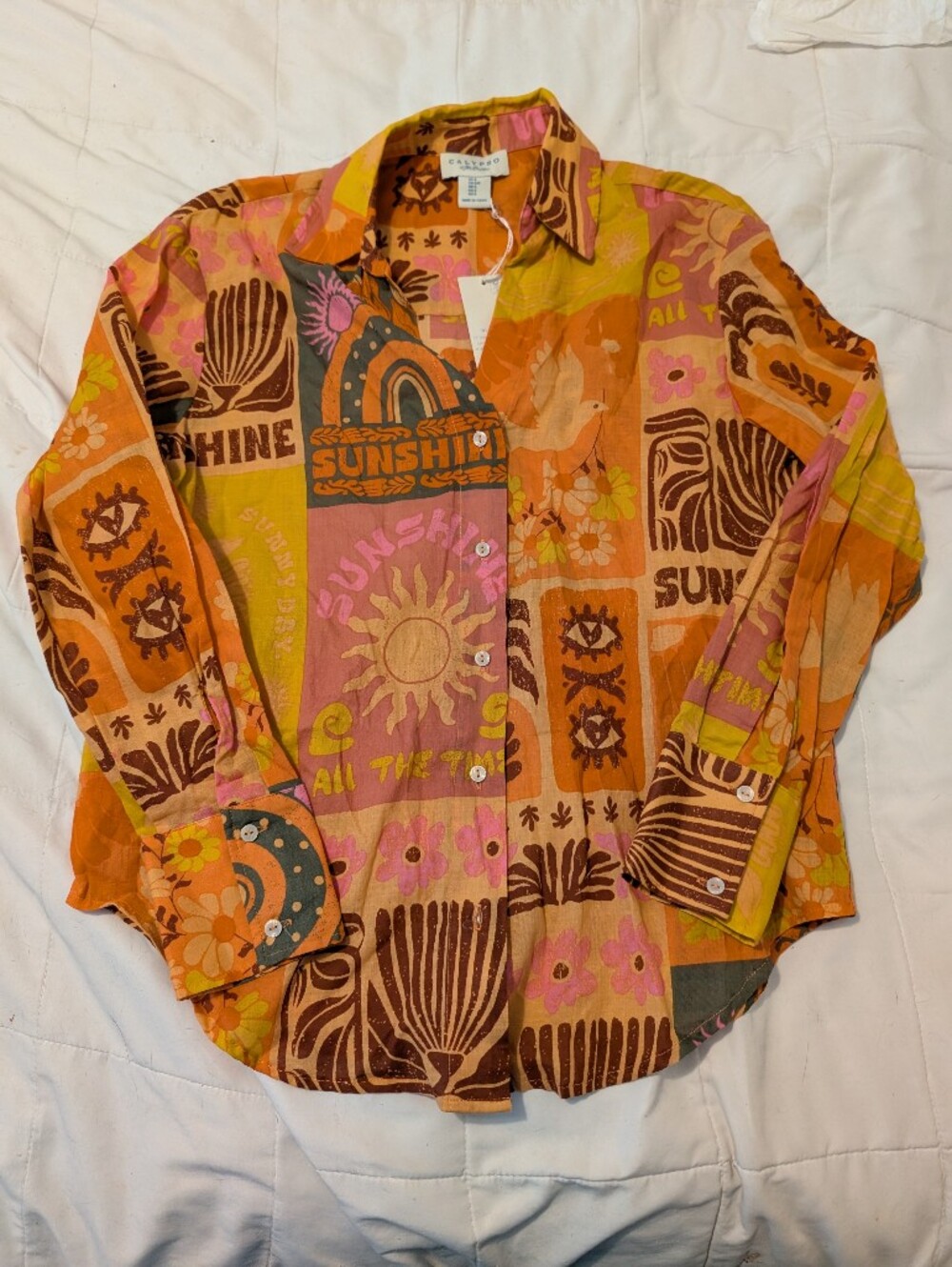 Calypso St Barth Sunshine Print Shirt